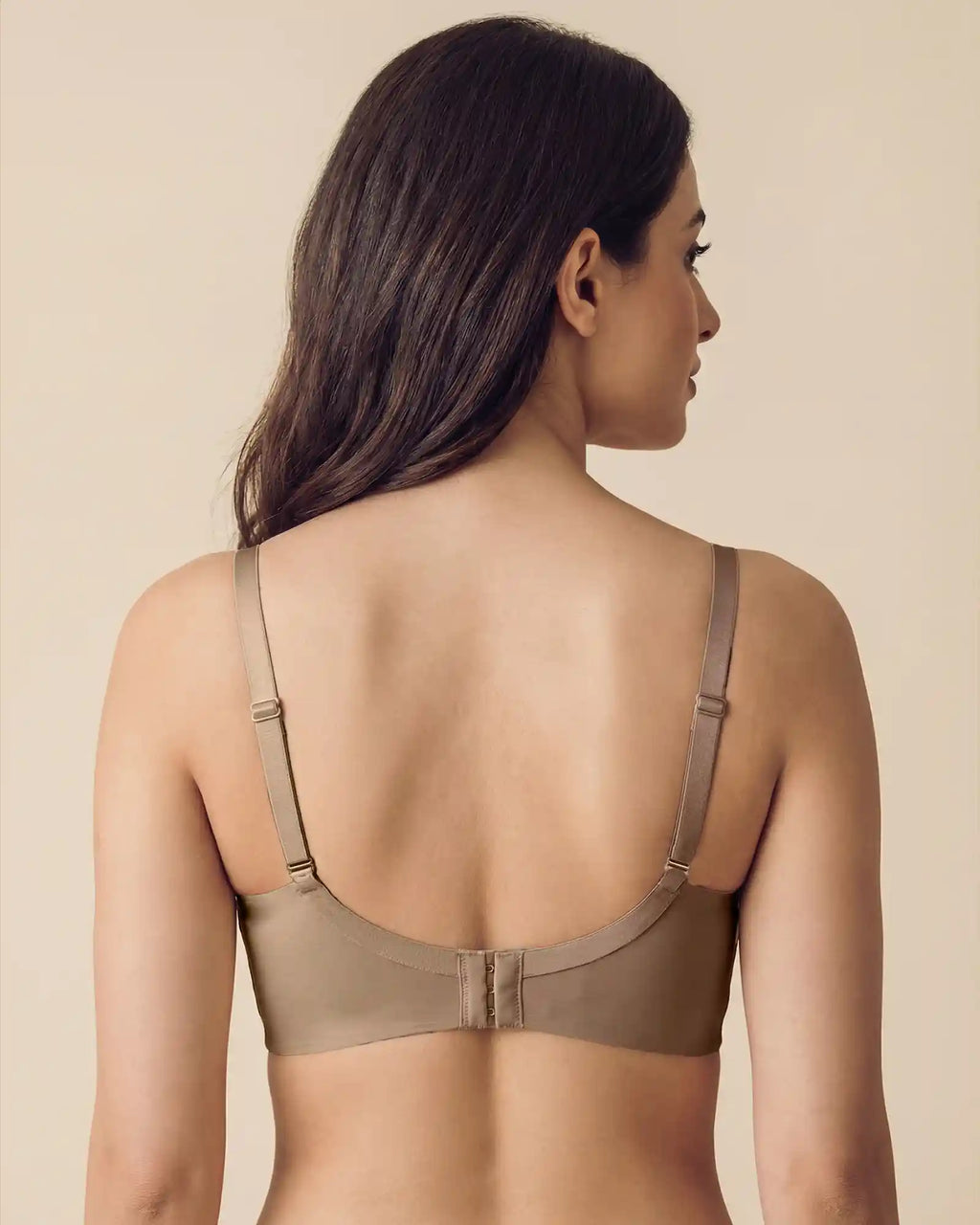 Swanz  Bonded Demi-Cup Padded Cotton Spandex Bra (SB-91012)(Fawn)