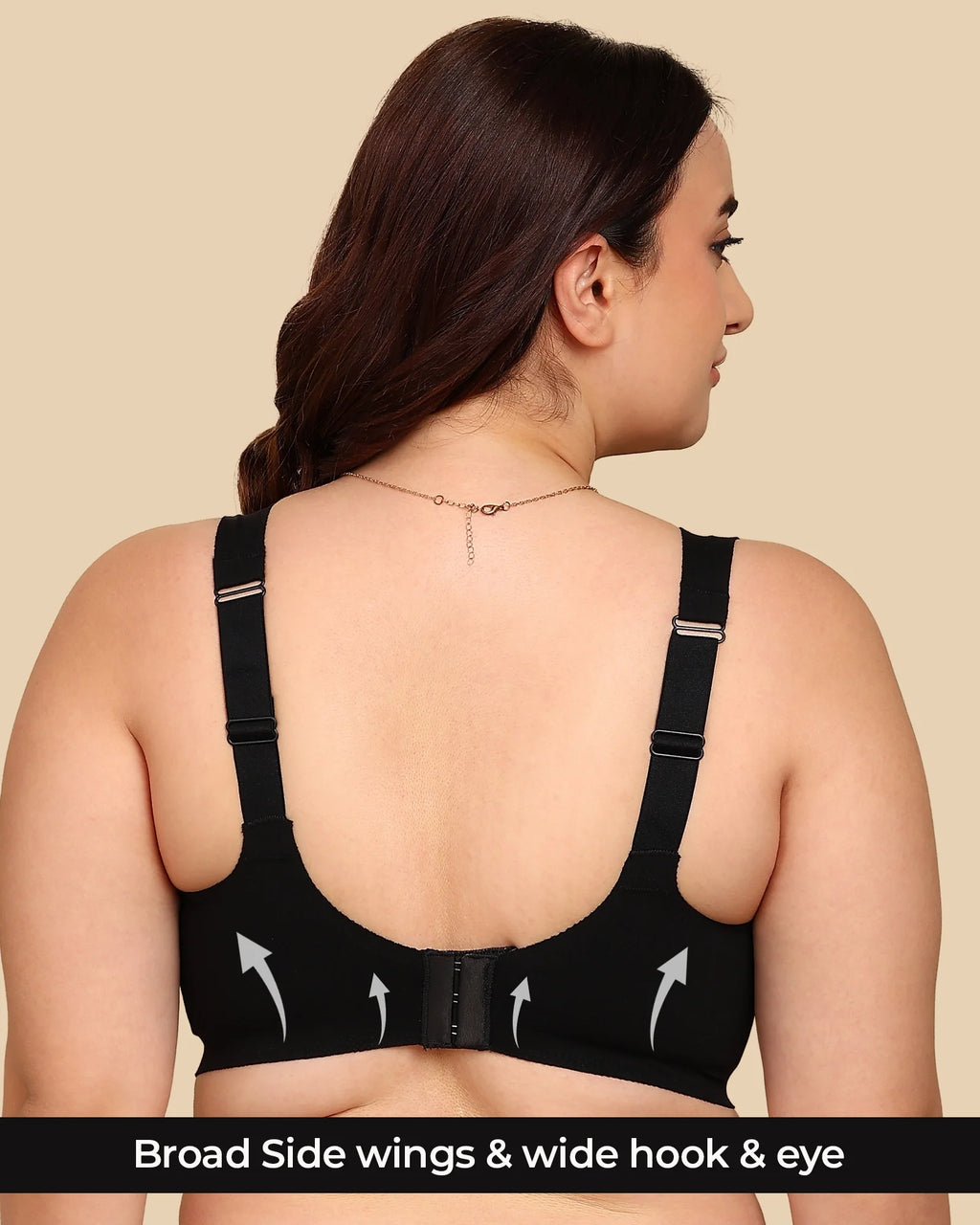 Swanz  Bonded Breathable Cotton Non-Padded Full-Coverage Bra with Hidden Concealer (SB-935)