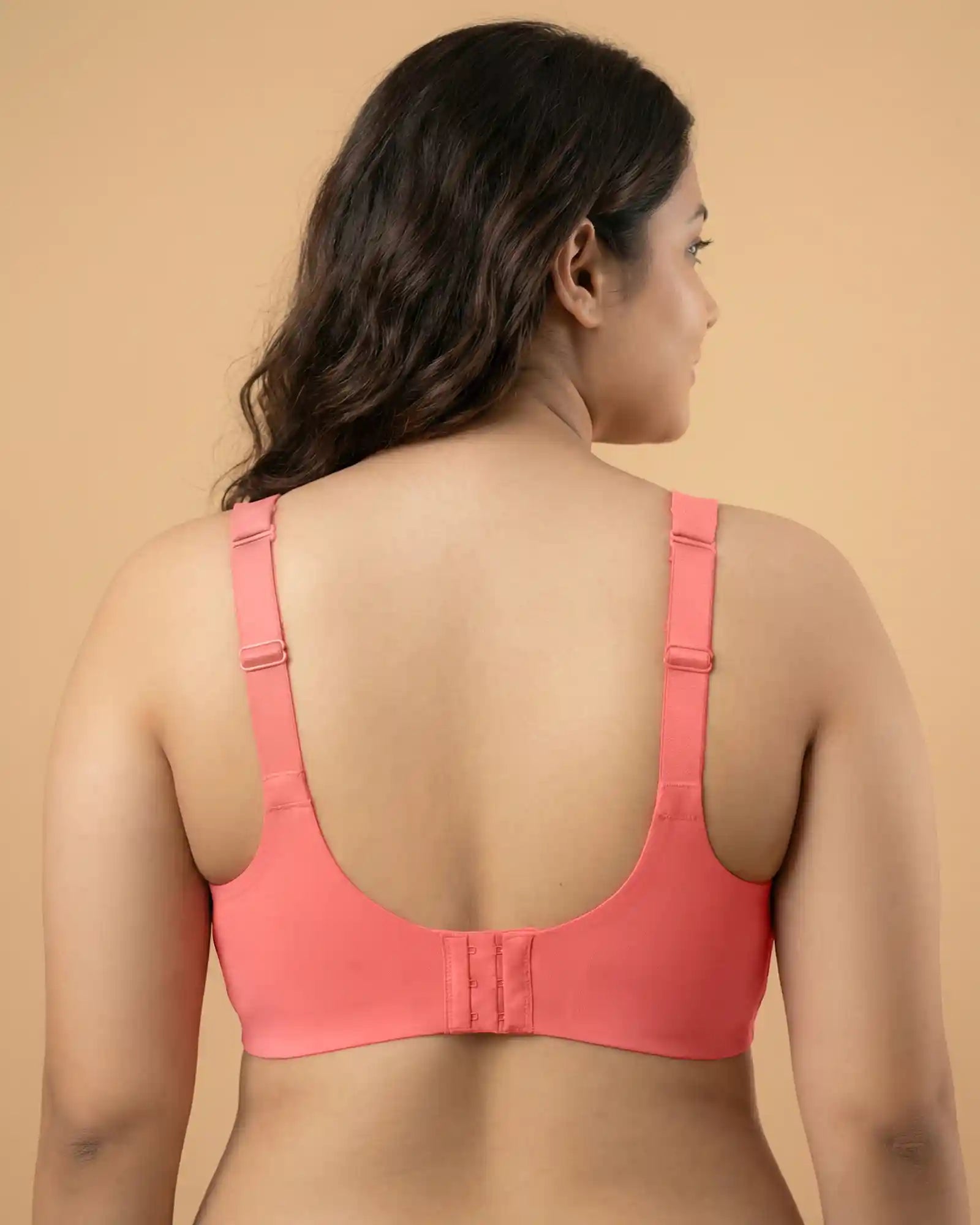 Cotton Padded Full Coverage Bonded Bra (SB-938-Coral)