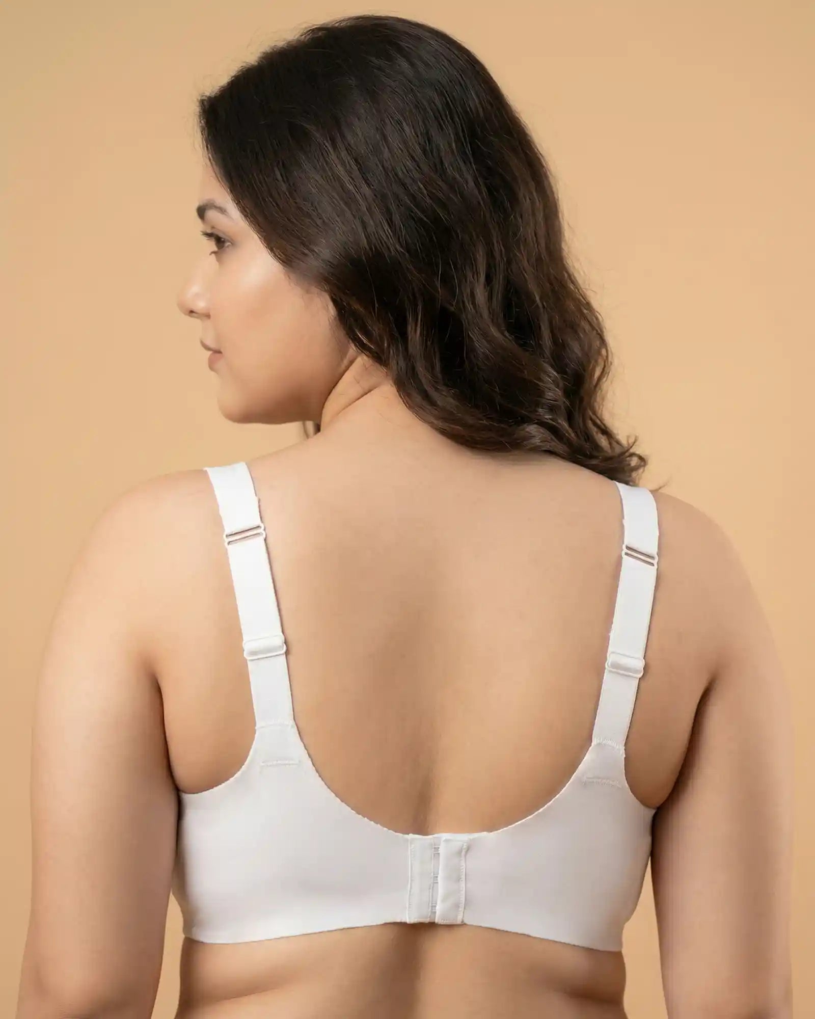 Cotton Non-Padded Full Coverage Bonded Bra (SB-935-White)