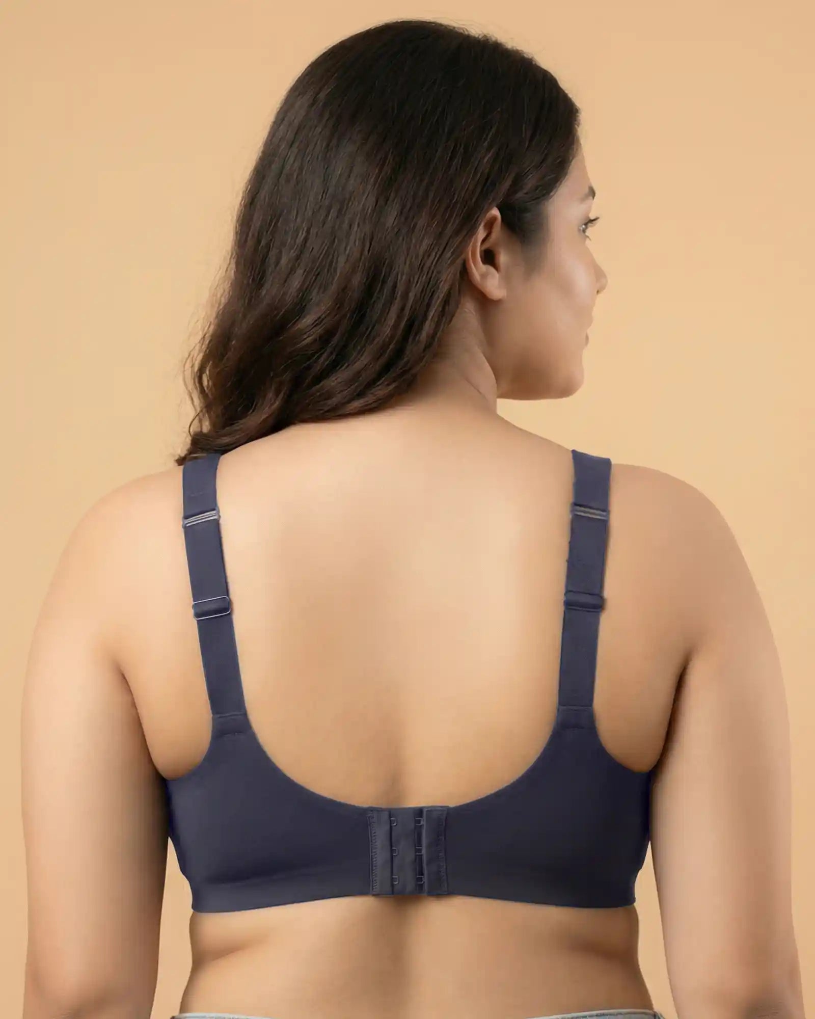 Cotton Padded Full Coverage Bonded Bra (SB-938-Navy)