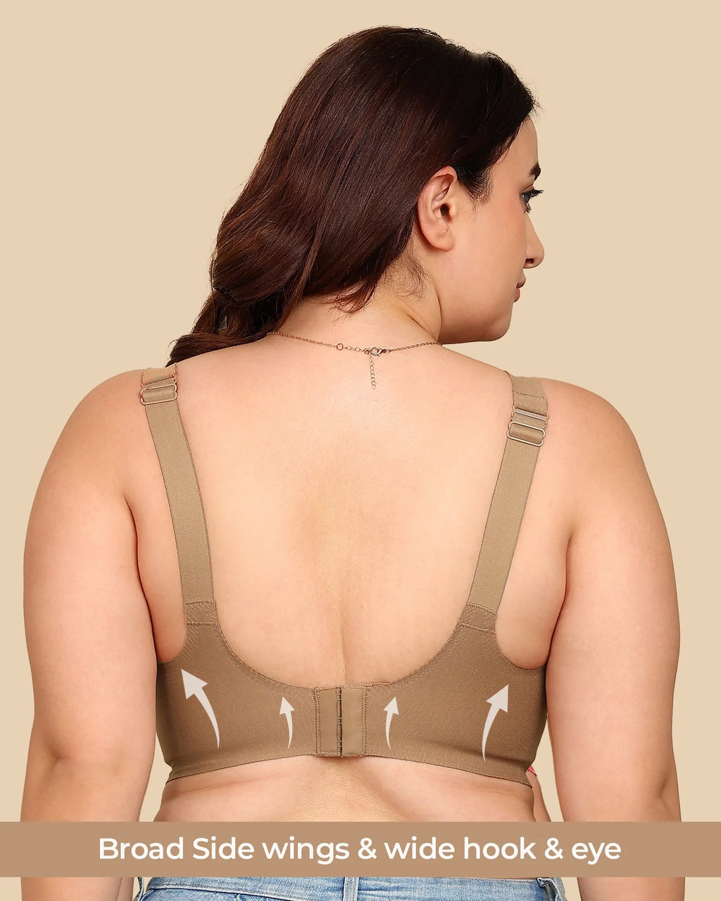 Swanz  Bonded Breathable Cotton Plus-Size Full-Coverage Bra with Hidden Concealer (TW-SB-915)