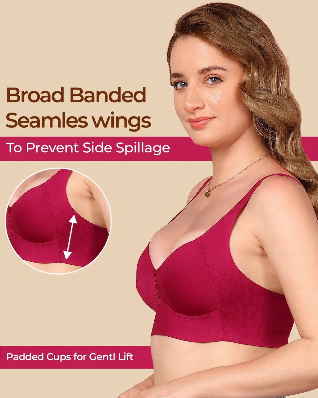 Swanz  Bonded Breathable Cotton Plus-Size Padded M-Frame Minimiser (TW-SB-9203)