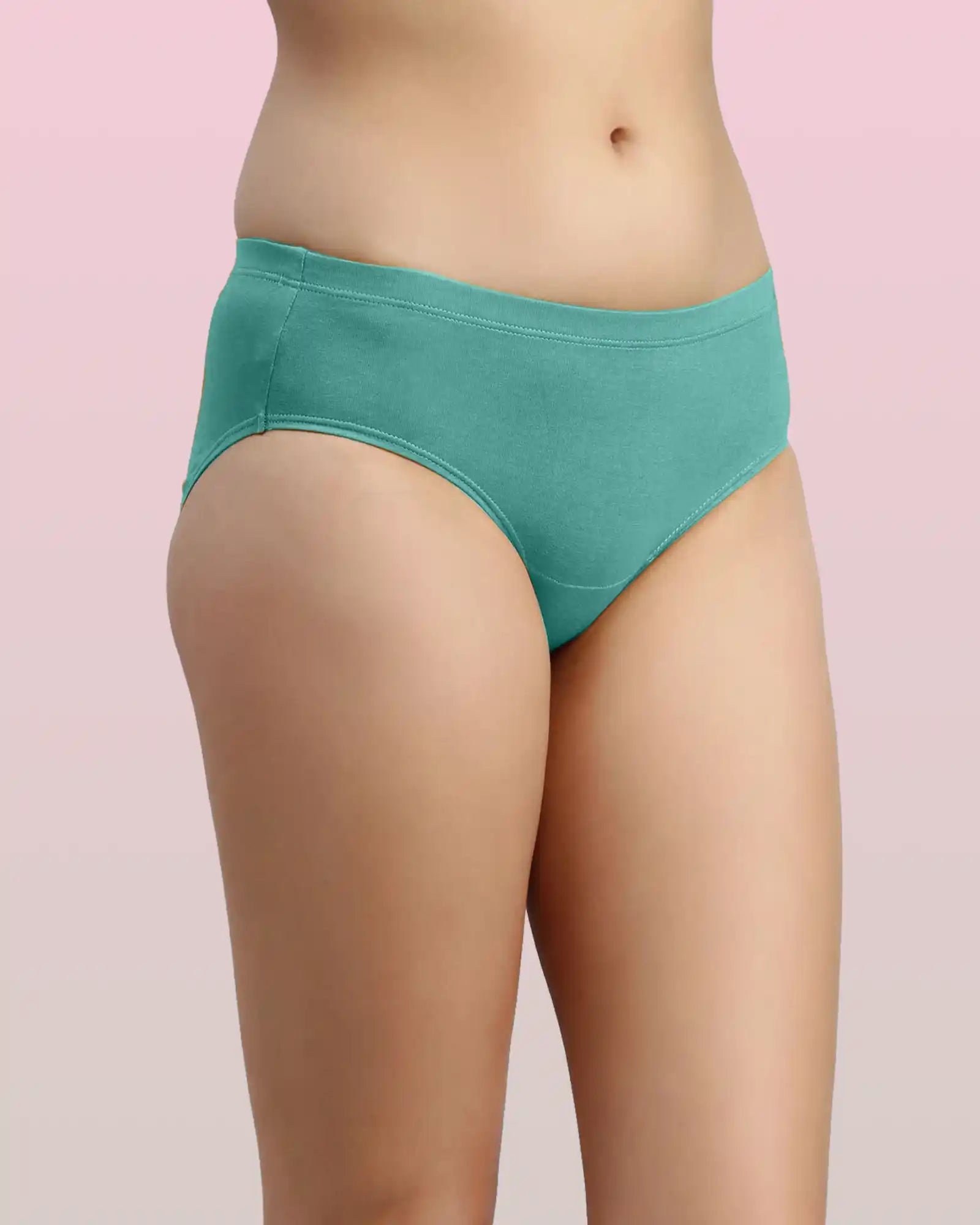 Swanz  High Coverage Cotton Spandex Hipster Panty with Stay-Fresh Treatment (Pack of 6)