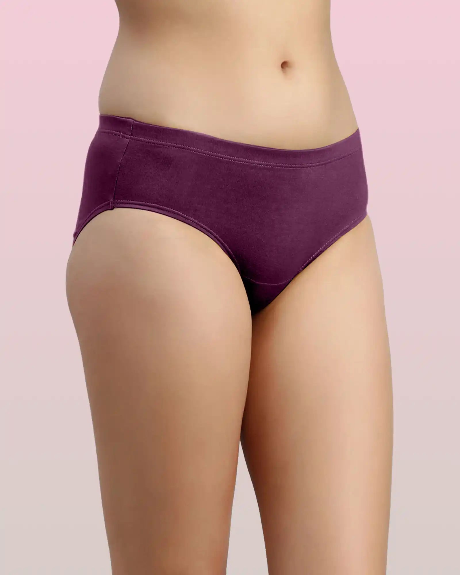 Swanz  High Coverage Cotton Spandex Hipster Panty with Stay-Fresh Treatment (Pack of 6)