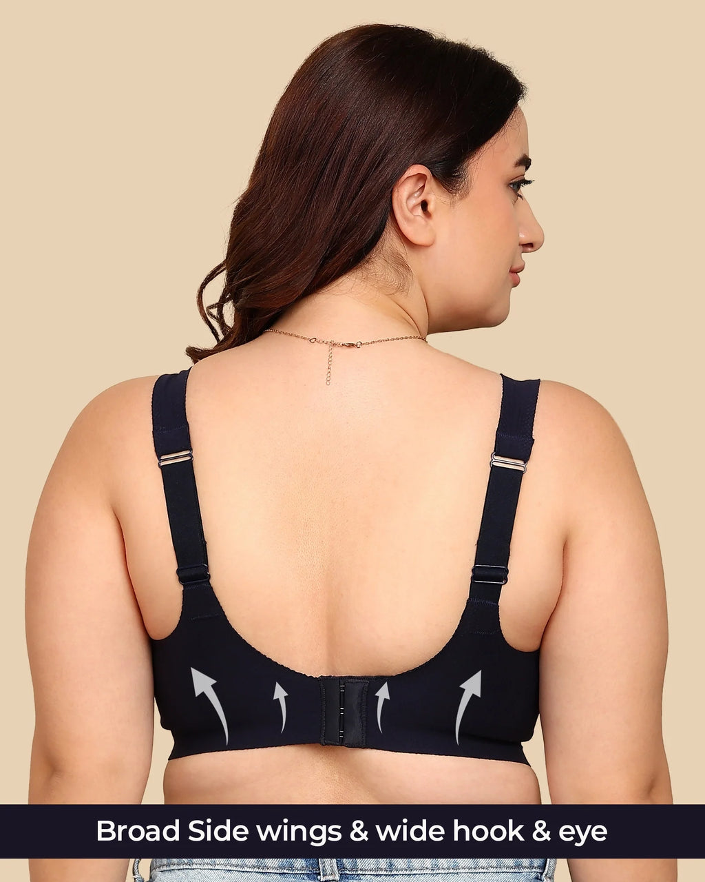 Swanz  Bonded Breathable Cotton Plus-Size Full-Coverage Bra with Hidden Concealer (TW-SB-915)