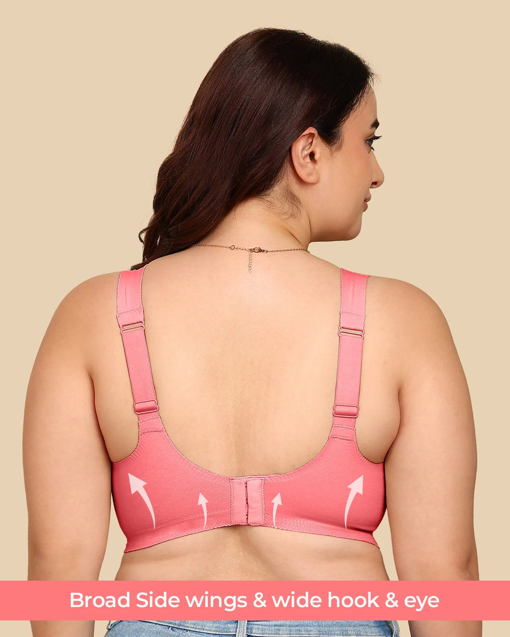 Swanz  Bonded Breathable Cotton Plus-Size Full-Coverage Bra with Hidden Concealer (TW-SB-915)