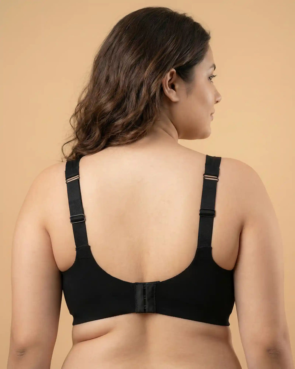 Cotton Non-Padded Full Coverage Bonded Bra (SB-935-Black)