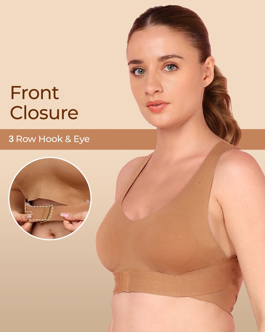 Swanz  Bonded Breathable Cotton Non-Padded Gym Bra with Posture Support (TW-SB-995)