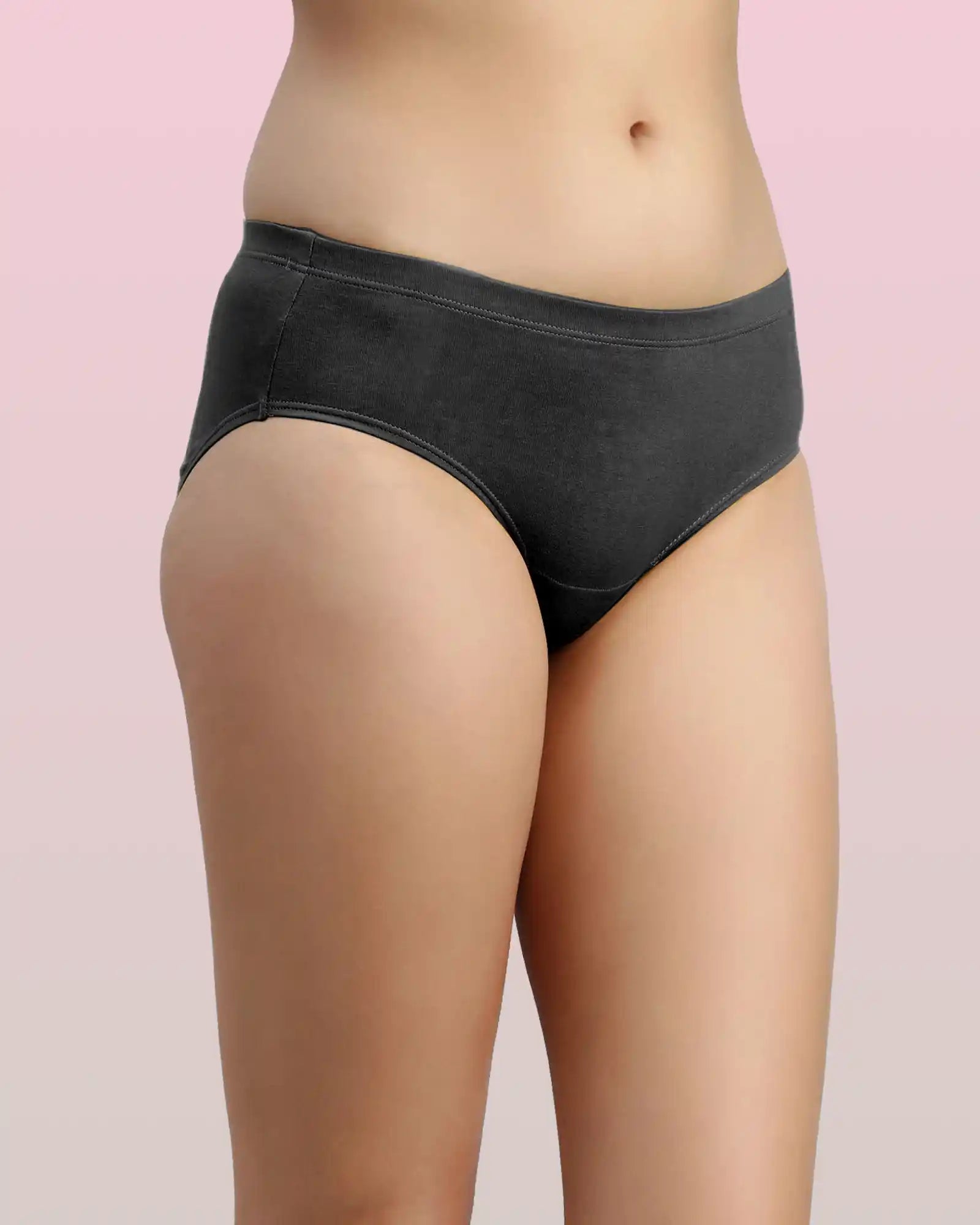 Swanz  High Coverage Cotton Spandex Hipster Panty with Stay-Fresh Treatment (Pack of 3)