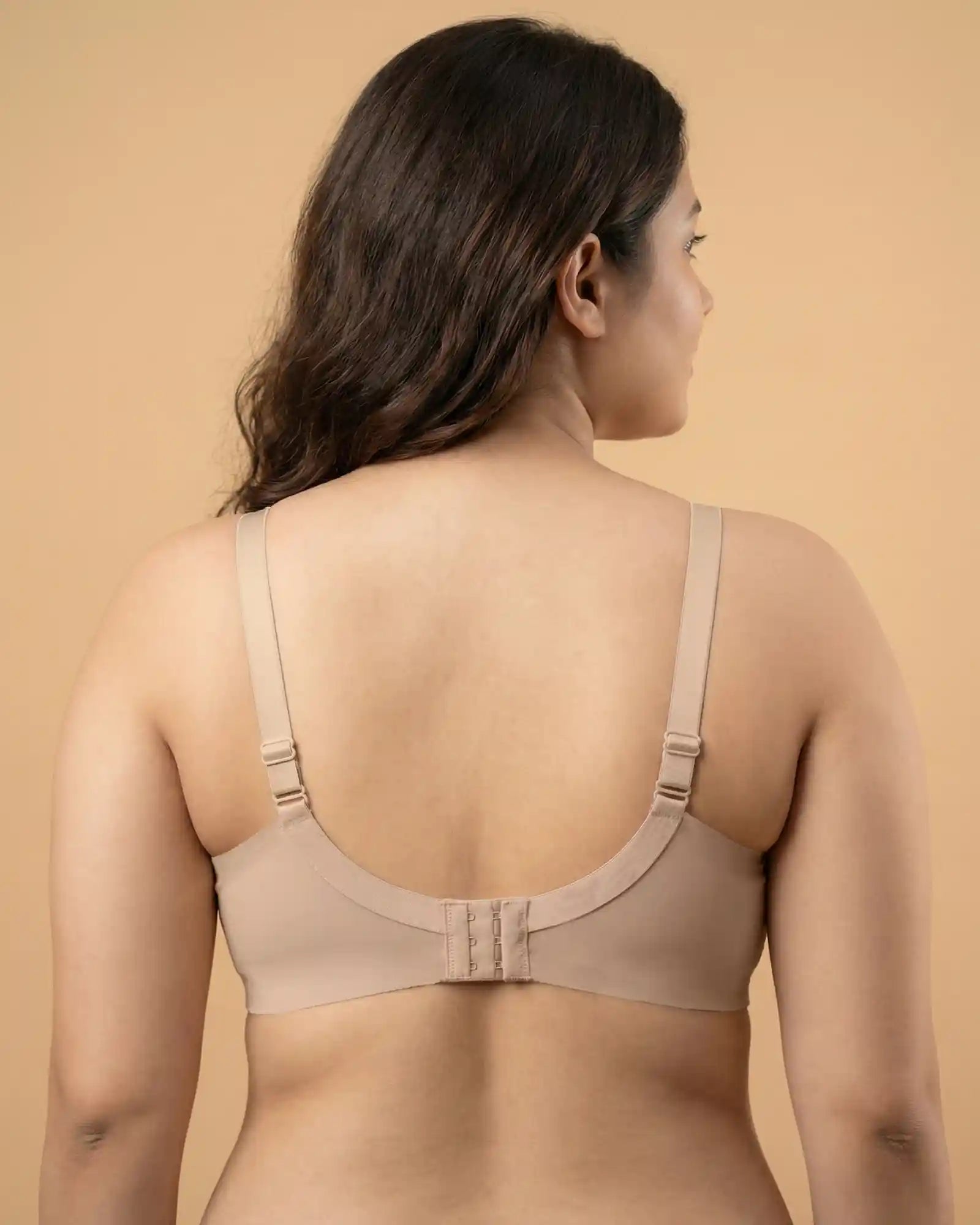Cotton Non-Padded Plus-Size M-Frame Minimiser Bonded Bra (SB-9303)(Skin)