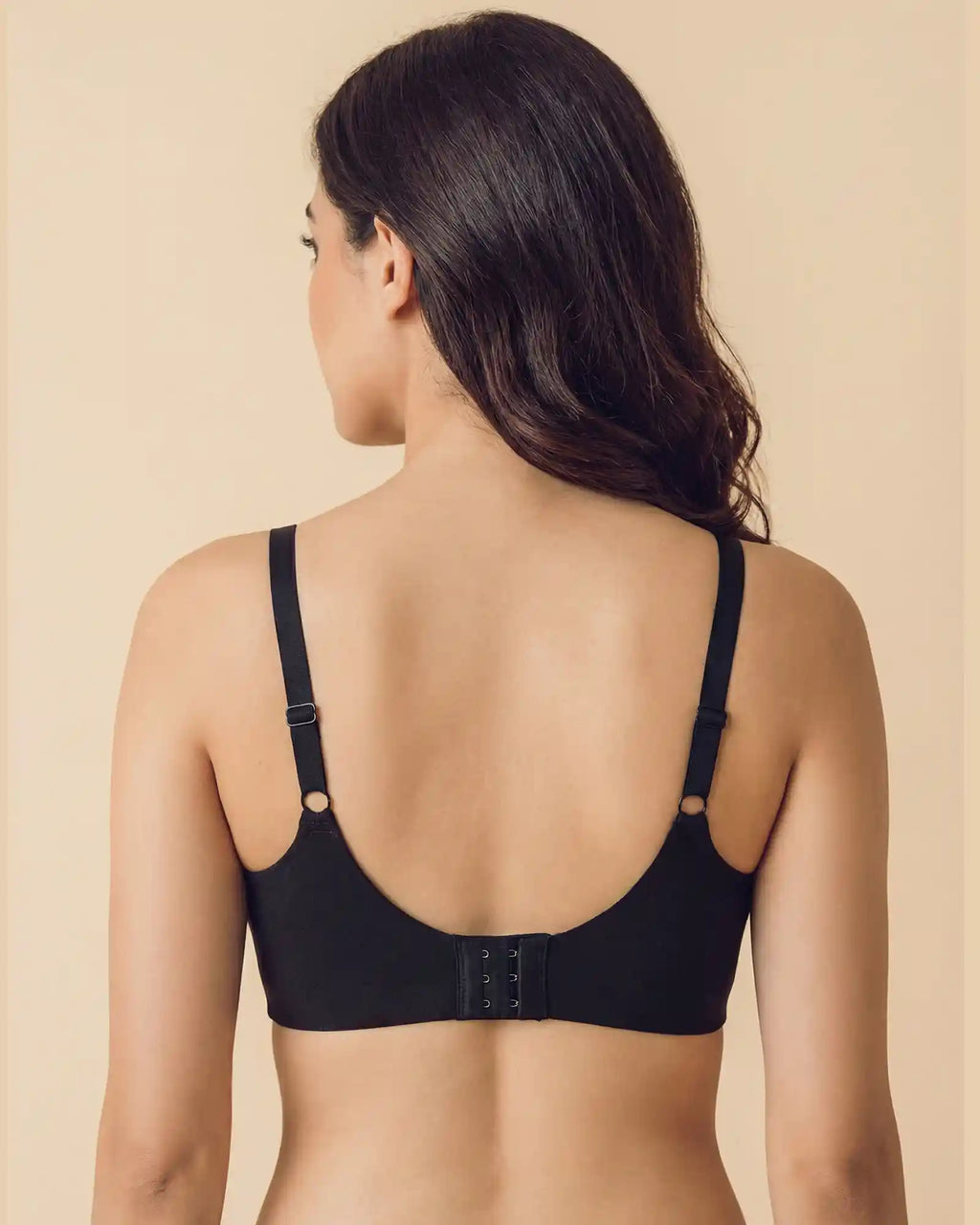 Cotton Non-Padded Full Coverage Bonded Bra (SB-935-Black)