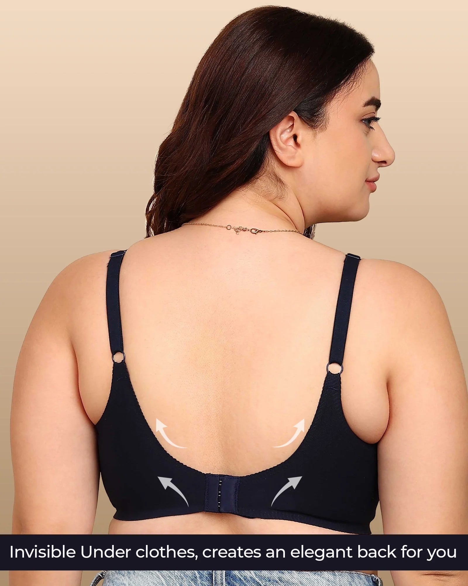 Swanz  Bonded Breathable Cotton Non-Padded Full-Coverage Bra with Hidden Concealer (SB-935)