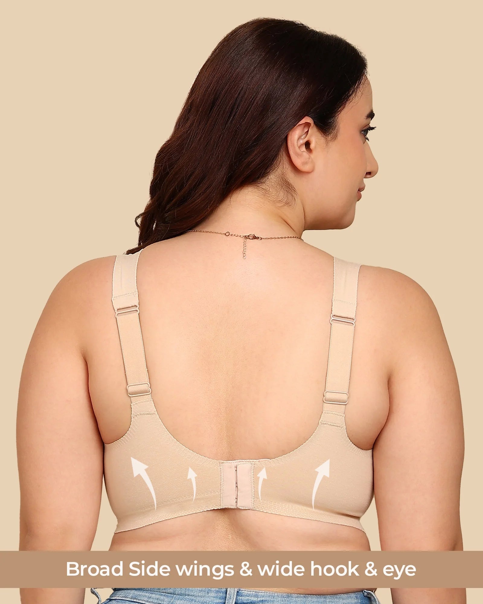 Swanz  Bonded Breathable Cotton Plus-Size Full-Coverage Bra with Hidden Concealer (TW-SB-915)