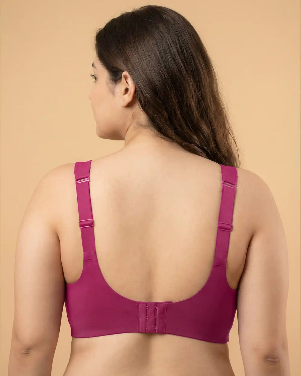 Cotton Padded Full Coverage Plus-Size Bonded Bra (SB-918-Wine)