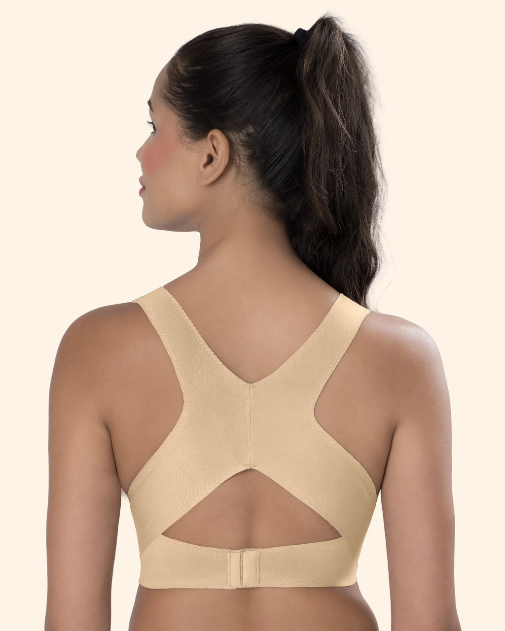 Swanz  Bonded Breathable Cotton Non-Padded Gym Bra with Posture Support (SB-995)