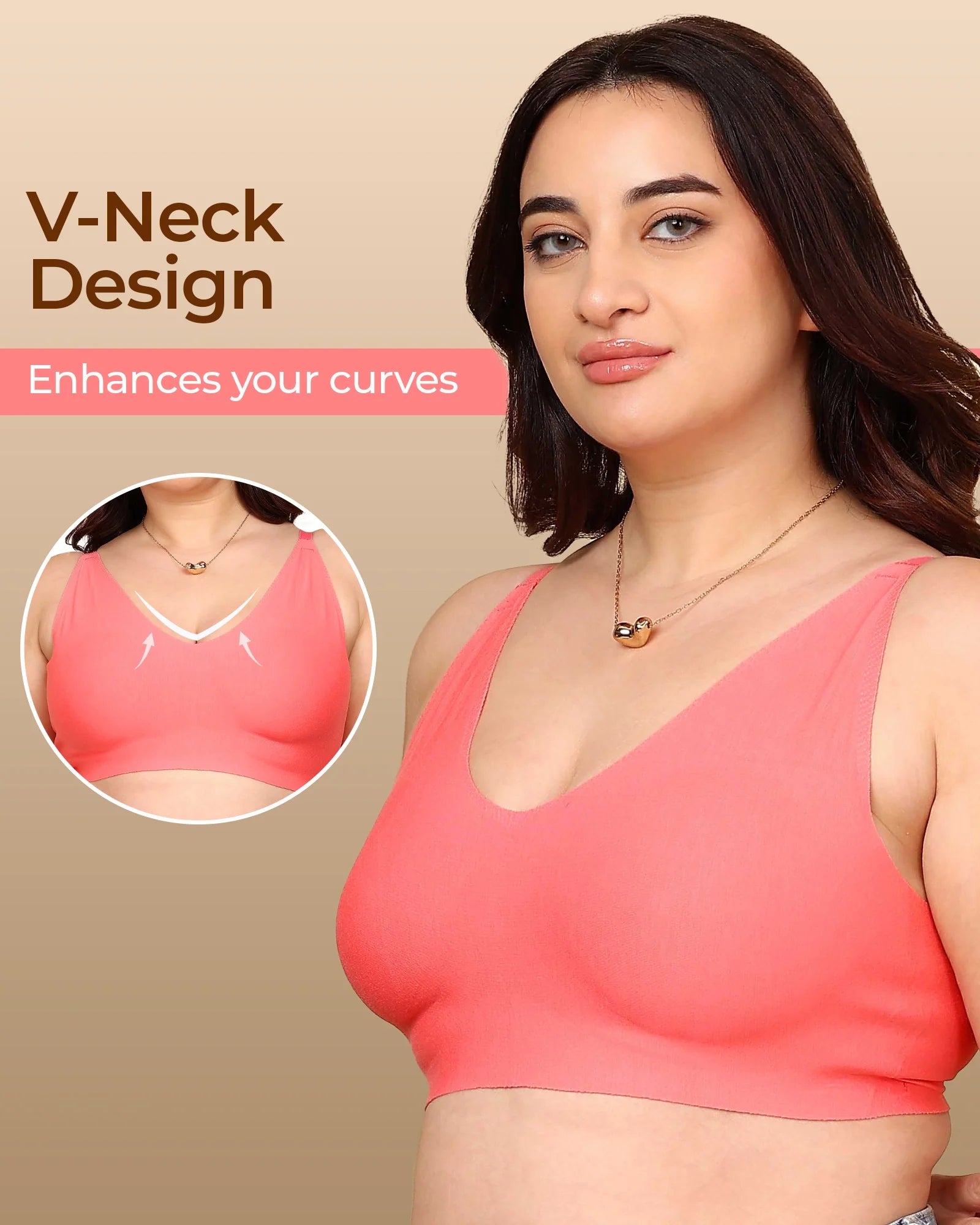 Swanz  Bonded Breathable Cotton Non-Padded Full-Coverage Bra with Hidden Concealer (SB-935)