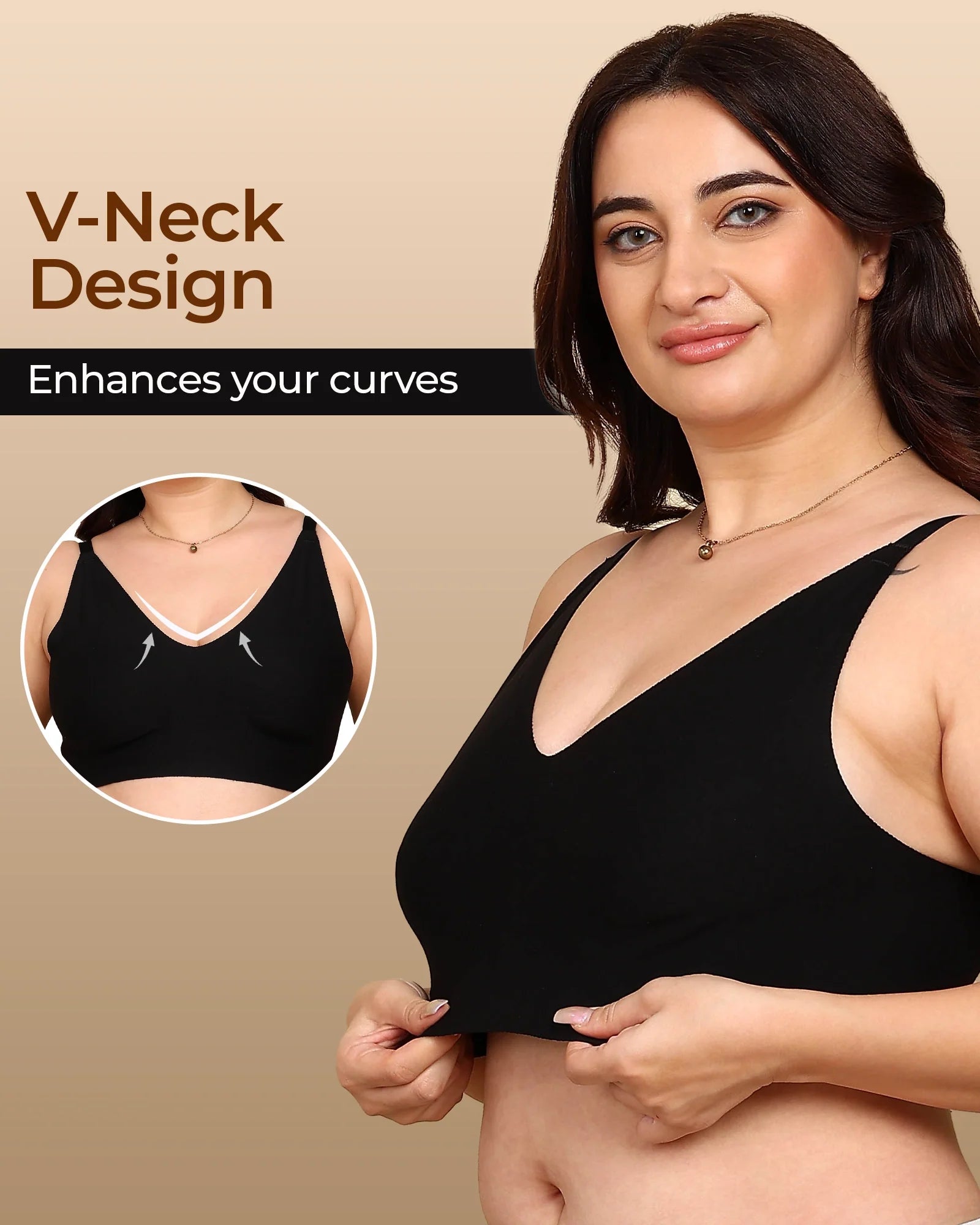 Swanz  Bonded Breathable Cotton Non-Padded Full-Coverage Bra with Hidden Concealer (SB-935)