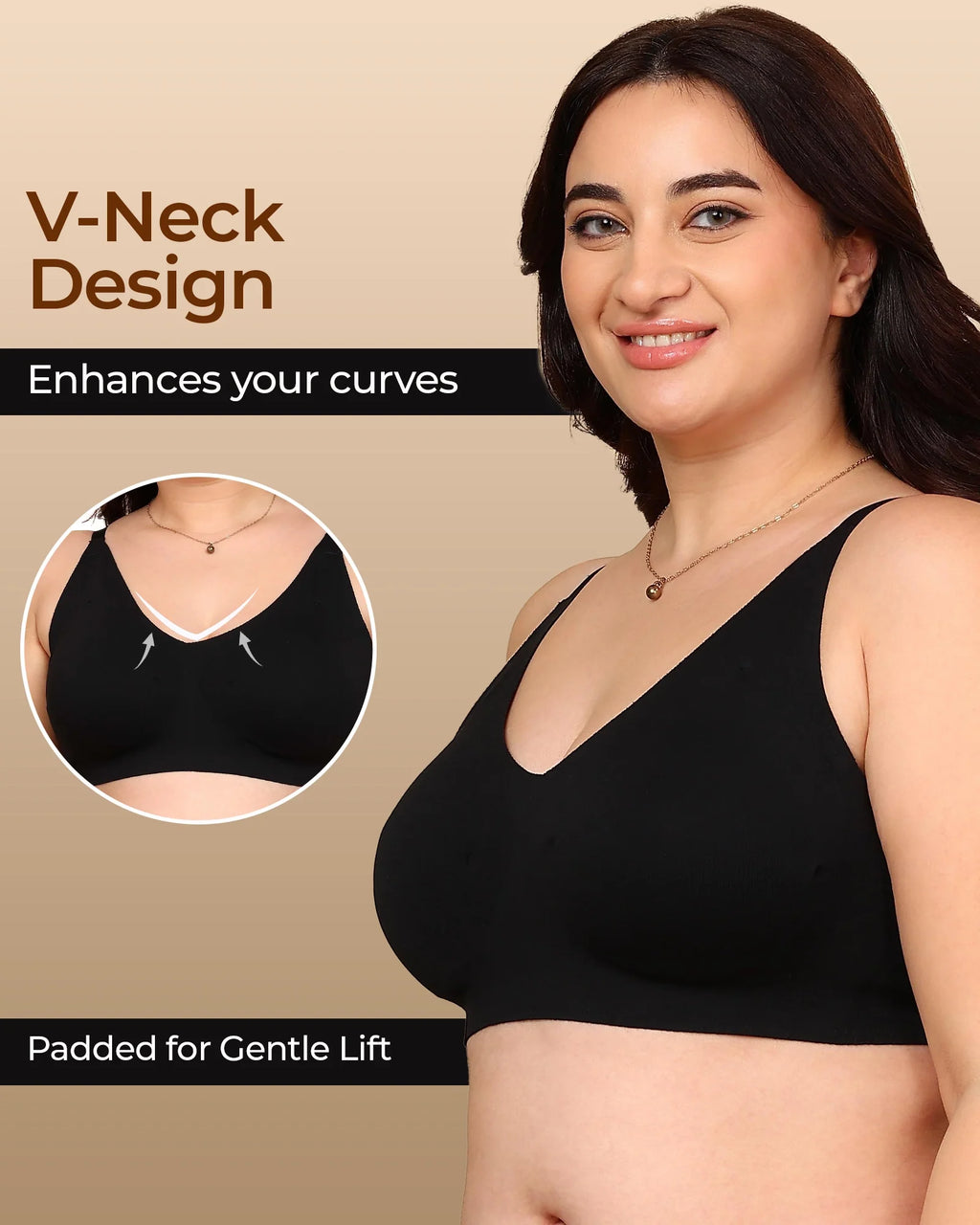 Swanz  Bonded Breathable Cotton Padded Full-Coverage Bra (SB-938)