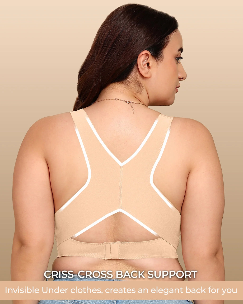 Swanz  Bonded Breathable Cotton Non-Padded Gym Bra with Posture Support (SB-995)