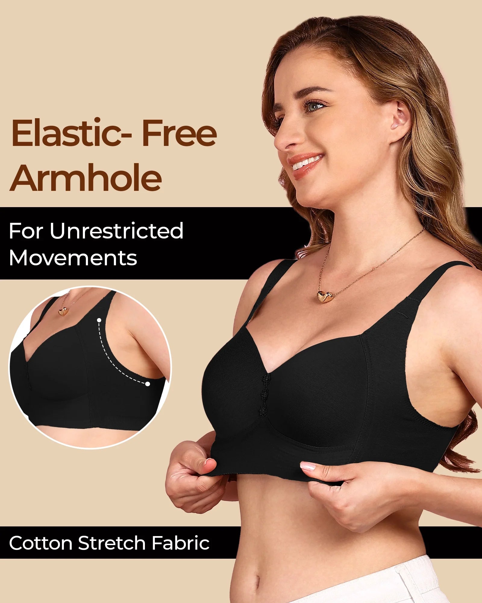 Swanz  Bonded Breathable Cotton Plus-Size Padded M-Frame Minimiser (TW-SB-9203)