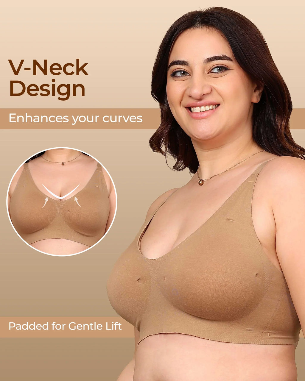 Swanz  Bonded Breathable Cotton Padded Full-Coverage Bra (SB-938)