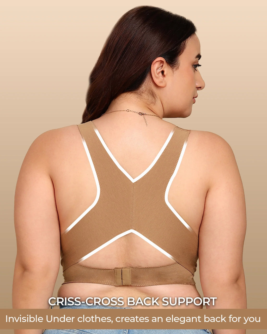 Swanz  Bonded Breathable Cotton Non-Padded Gym Bra with Posture Support (SB-995)