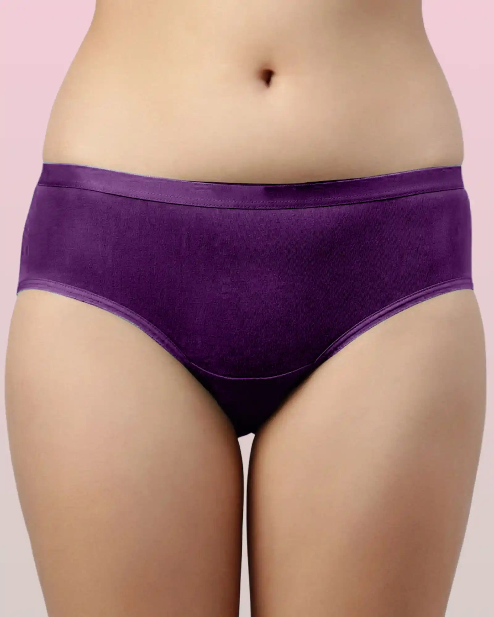 Swanz  High Coverage Cotton Spandex Hipster Panty with Stay-Fresh Treatment (Pack of 3)
