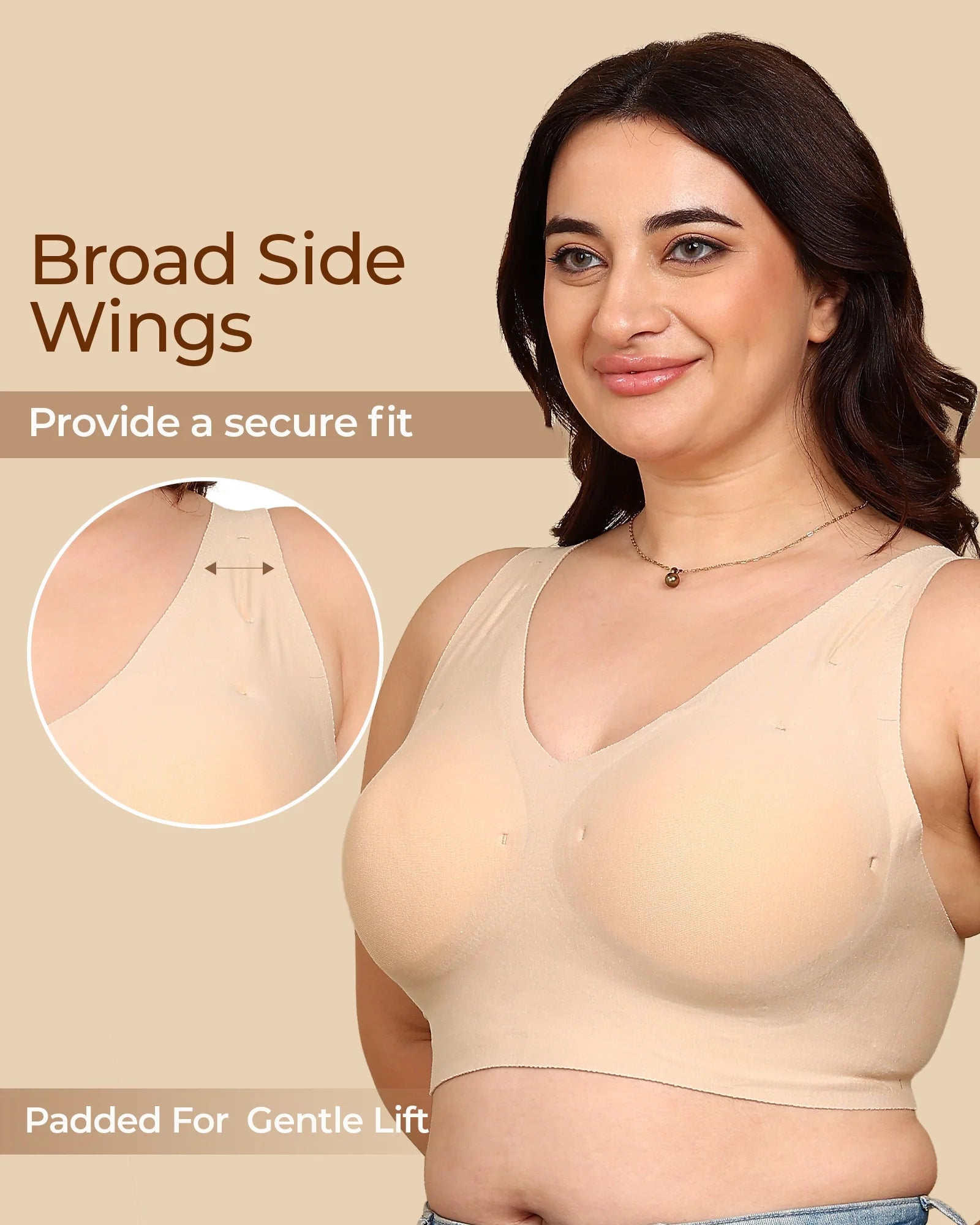 Swanz  Bonded Breathable Cotton Padded Full-Coverage Bra (SB-938)