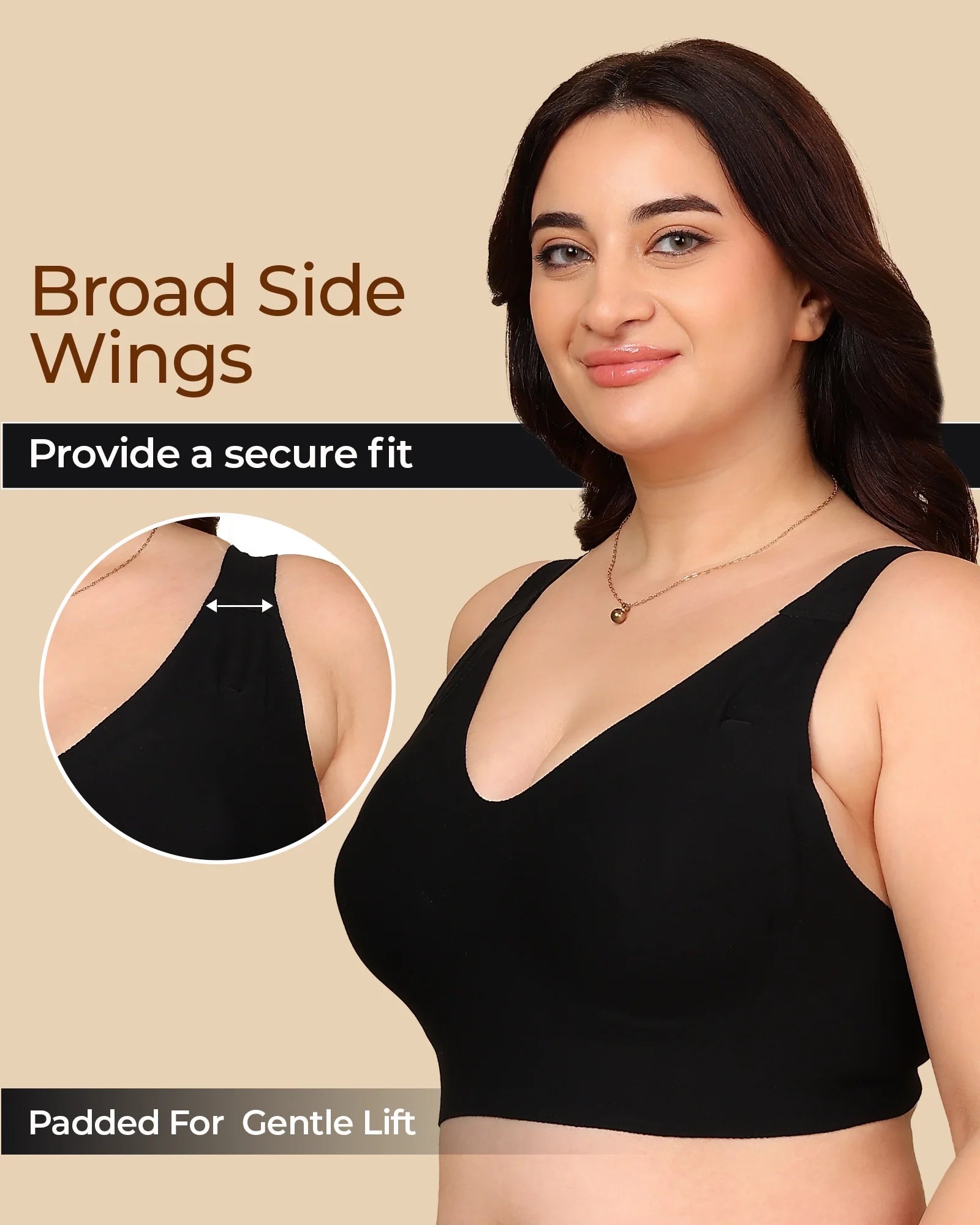 Swanz  Bonded Breathable Cotton Padded Full-Coverage Bra (SB-938)
