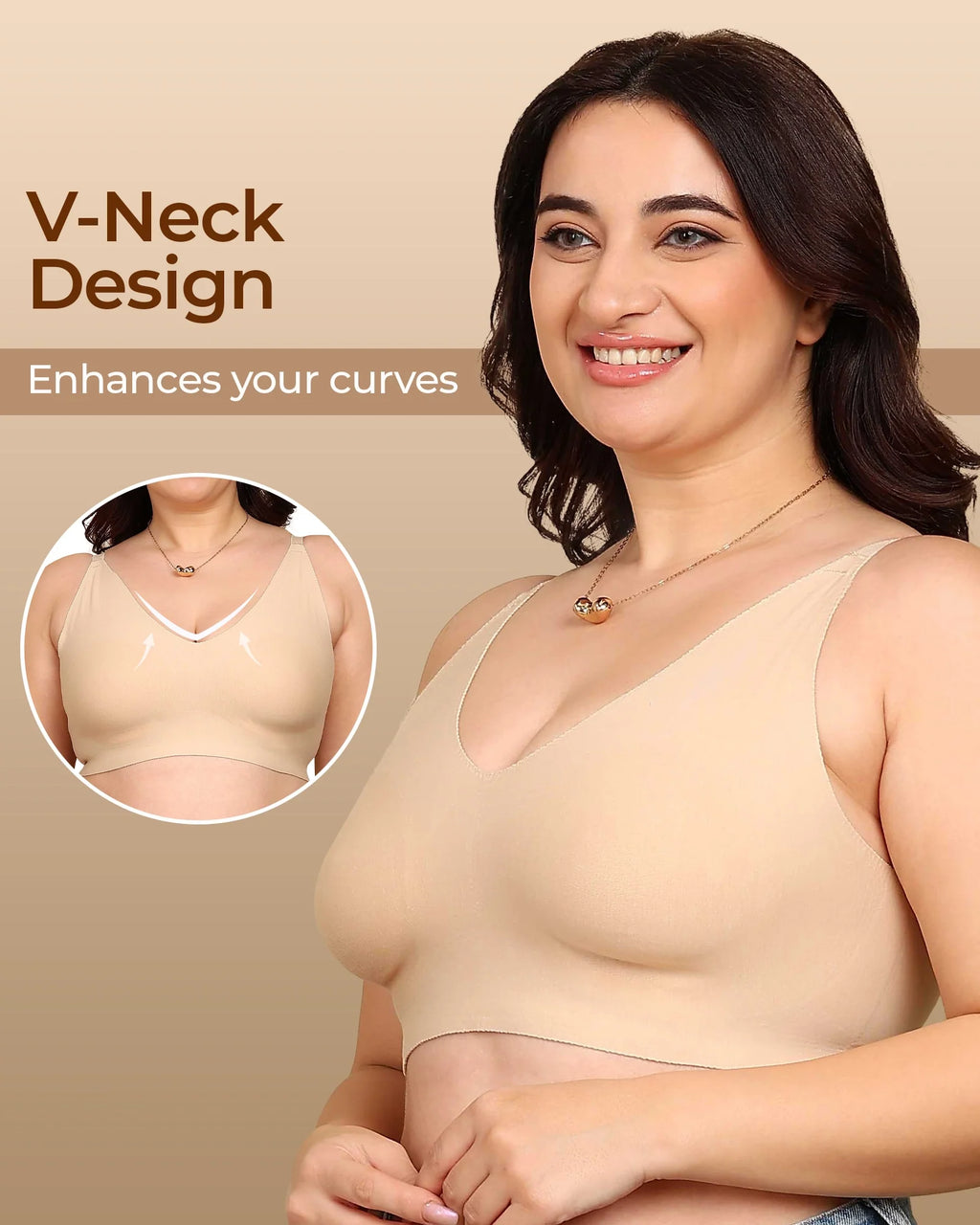 Swanz  Bonded Breathable Cotton Non-Padded Full-Coverage Bra with Hidden Concealer (SB-935)
