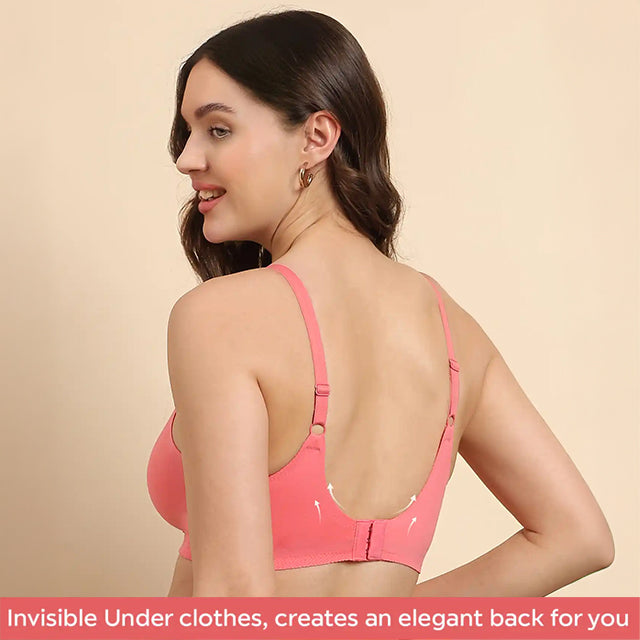 Swanz  Bonded Breathable Cotton Padded Full-Coverage Bra (SB-938)