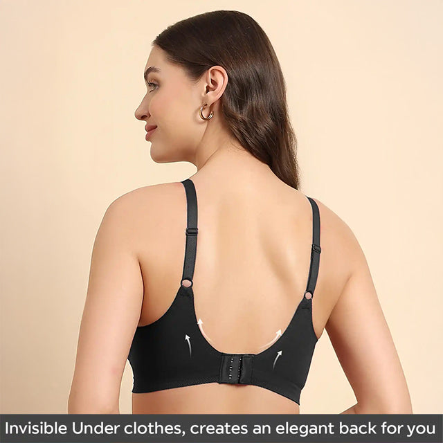 Swanz  Bonded Breathable Cotton Padded Full-Coverage Bra (SB-938)