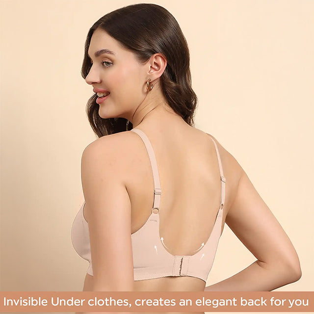 Swanz  Bonded Breathable Cotton Padded Full-Coverage Bra (SB-938)
