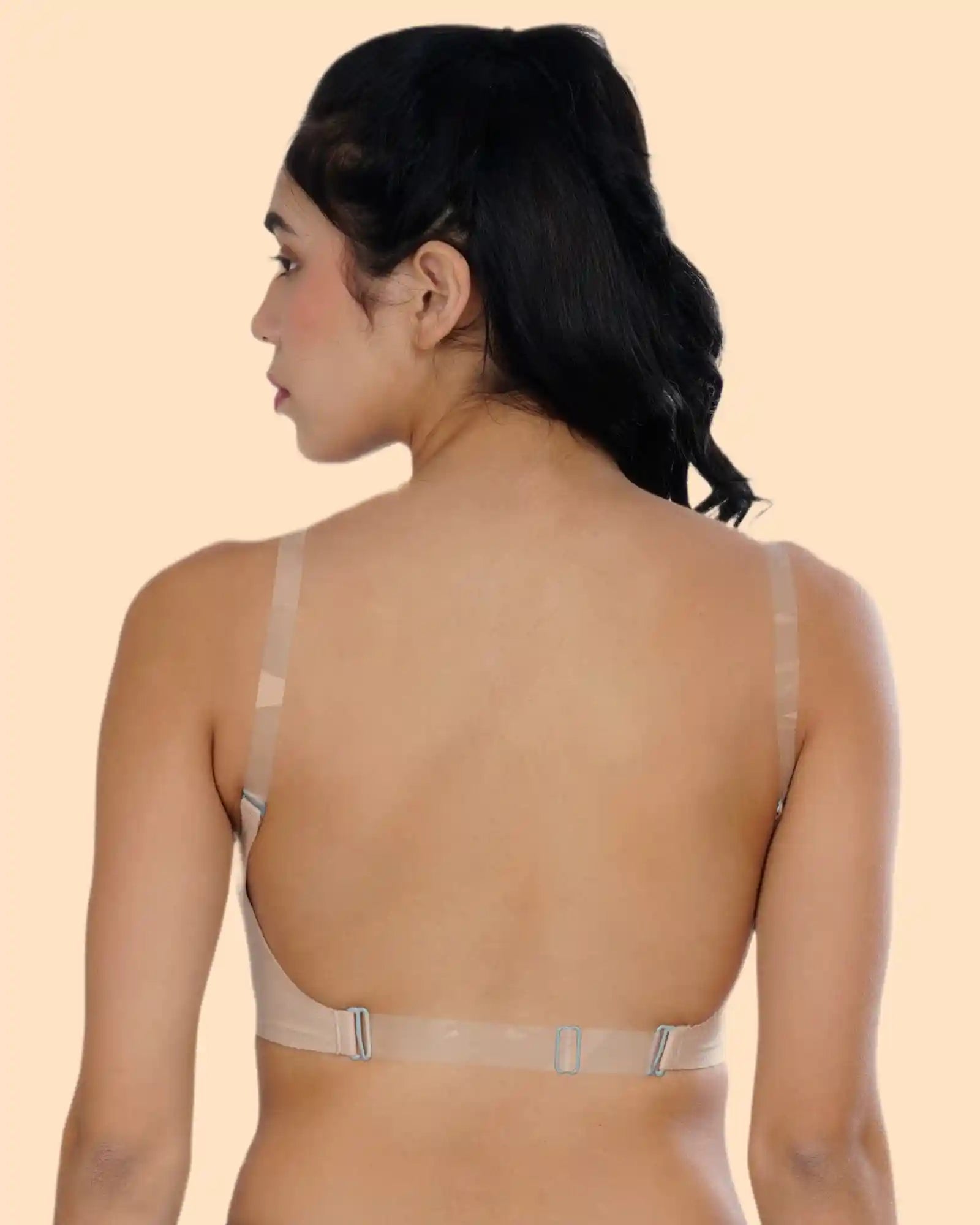 Cotton Padded Bonded Backless Everyday  Bra (TW-SB-9851-Skin)