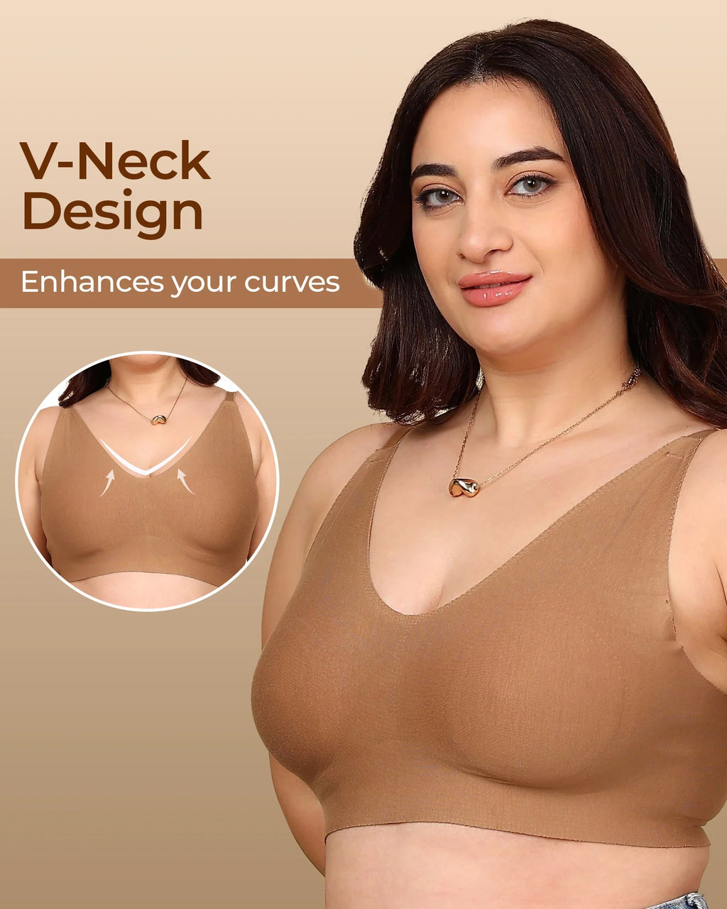 Swanz  Bonded Breathable Cotton Non-Padded Full-Coverage Bra with Hidden Concealer (SB-935)