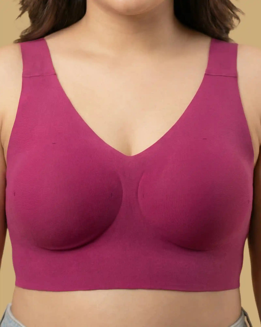 Cotton Padded Full Coverage Bonded Bra (SB-938-Wine)