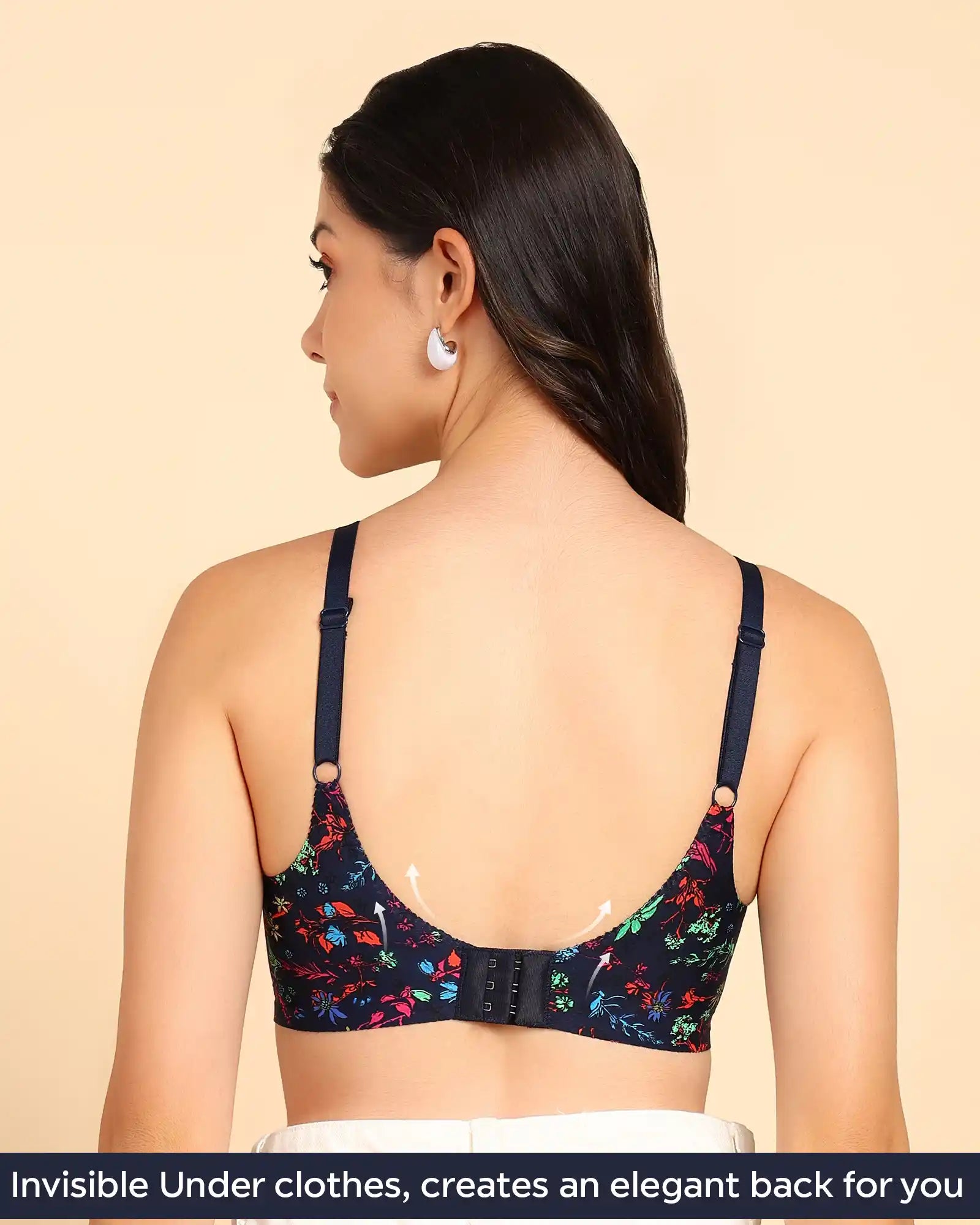 Swanz  Bonded Printed Full-Coverage Padded Bra (SB-6829 PR)