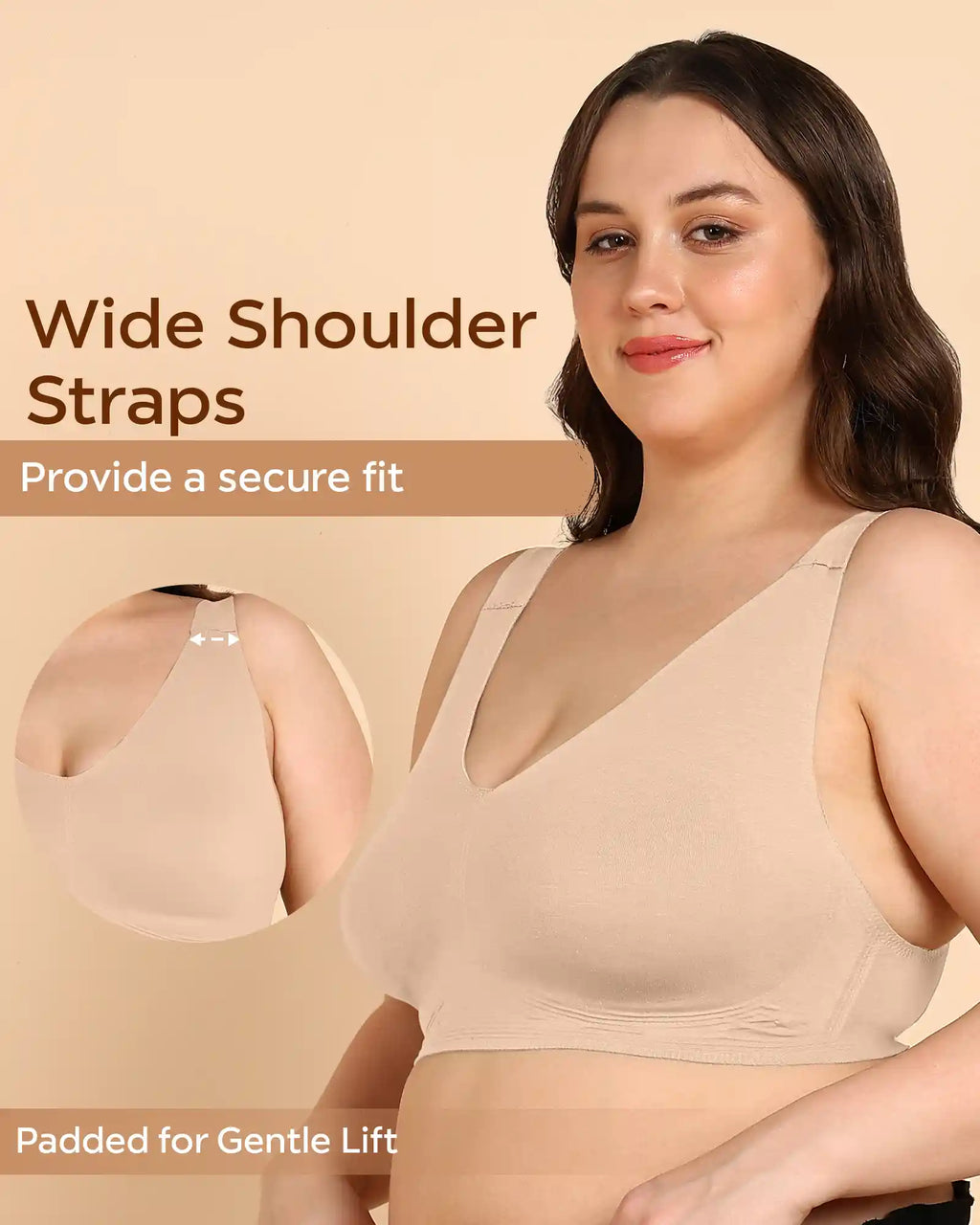 Swanz  Bonded Breathable Cotton Padded Full-Coverage Bra (SB-938)