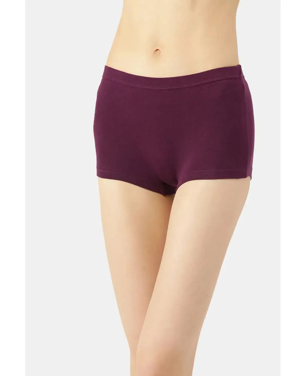 Swanz  High-Rise Cotton Stretch Boyshorts Full Coverage, Seamless Comfort Everyday Essentials (Pack Of 5)