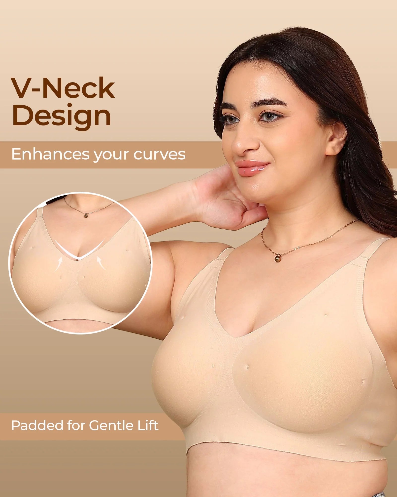 Swanz  Bonded Breathable Cotton Padded Full-Coverage Bra (SB-938)
