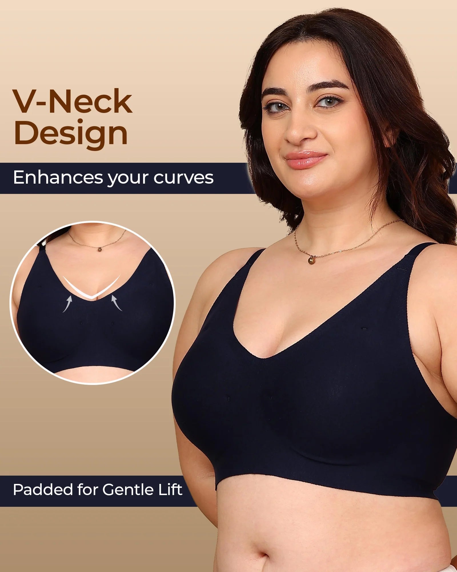 Swanz  Bonded Breathable Cotton Padded Full-Coverage Bra (SB-938)
