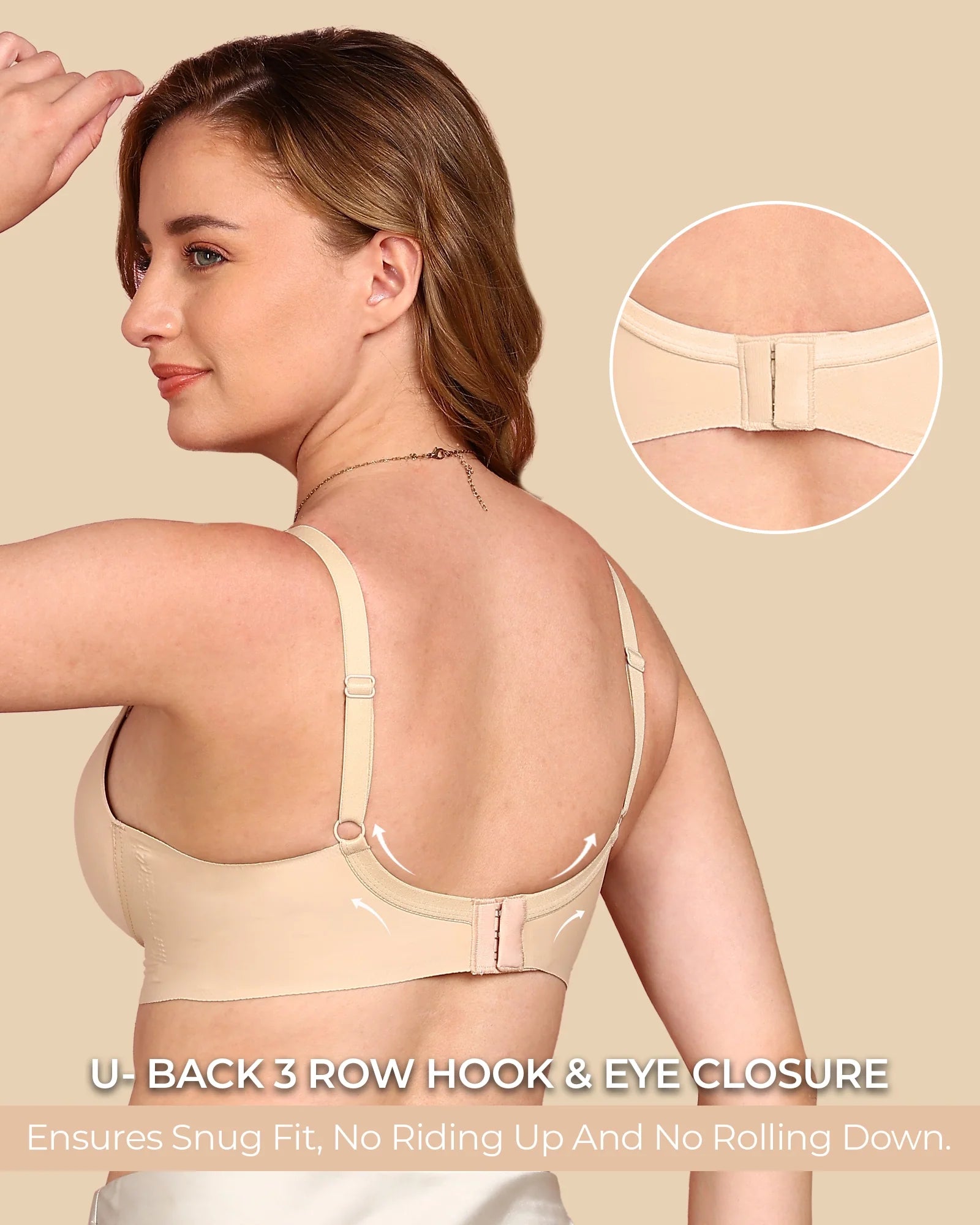 Swanz  Bonded Polyamide Push-Up 3/4 Coverage Bra (Level 3 Padding) (SB-95301)