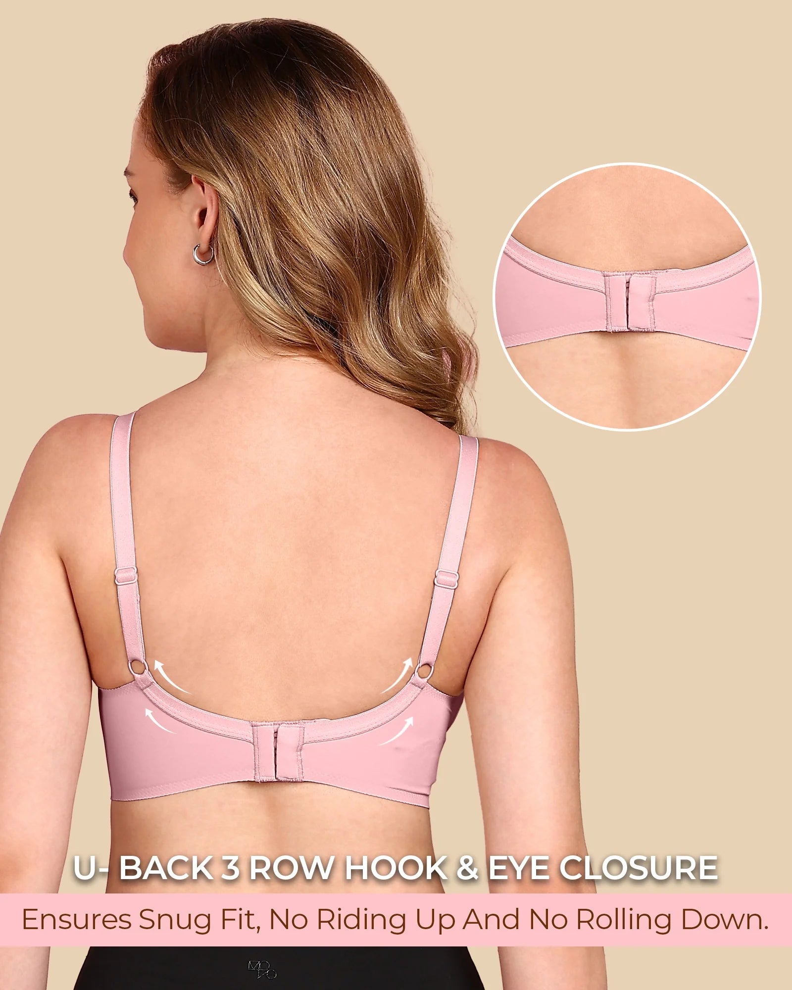 Swanz  Bonded Polyamide Lightly Padded Bra (Level 1 Padding) (SB-95991) (Plum)
