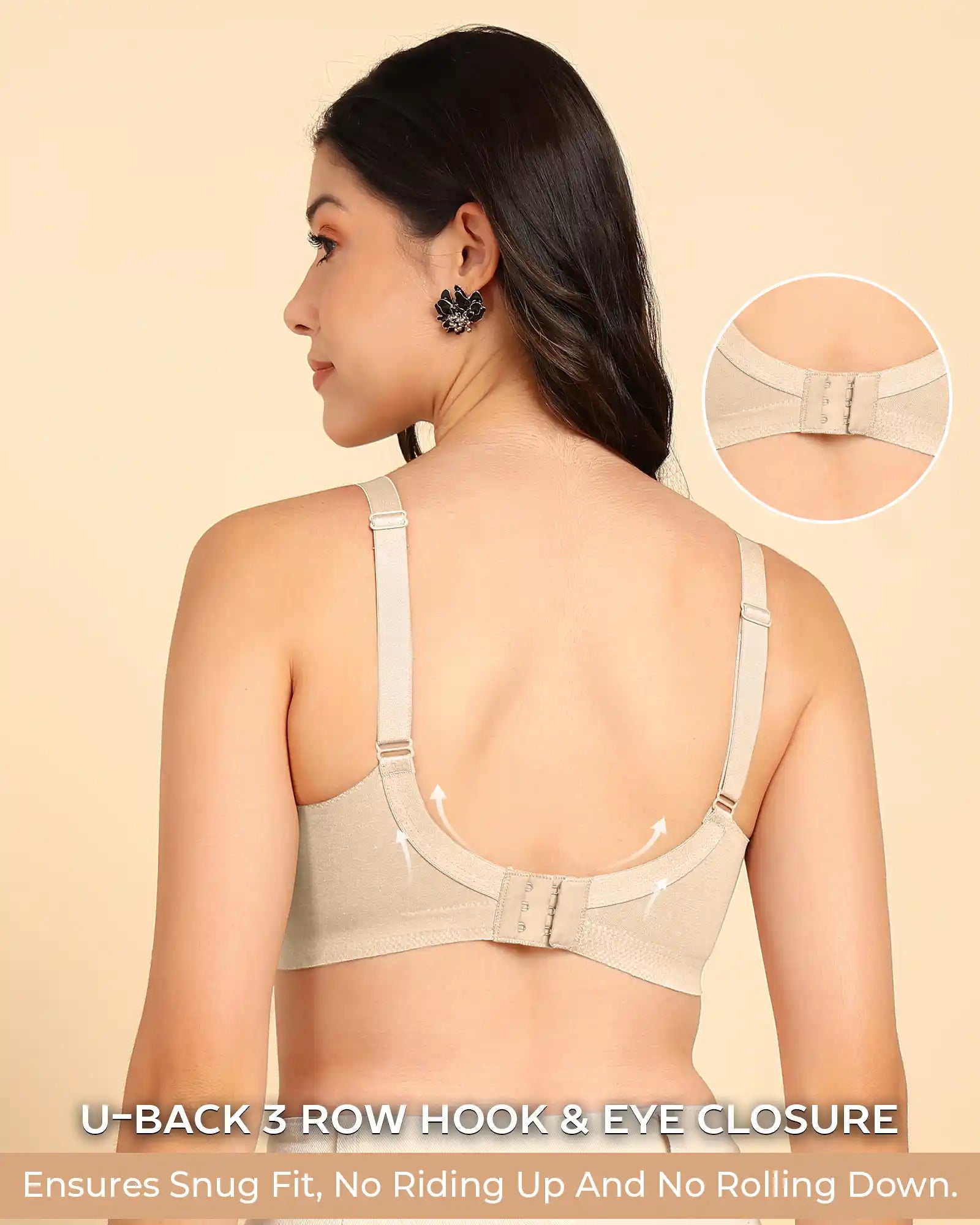 Swanz  Bonded Breathable Cotton Plus-Size Padded M-Frame Minimiser (SB-9203)