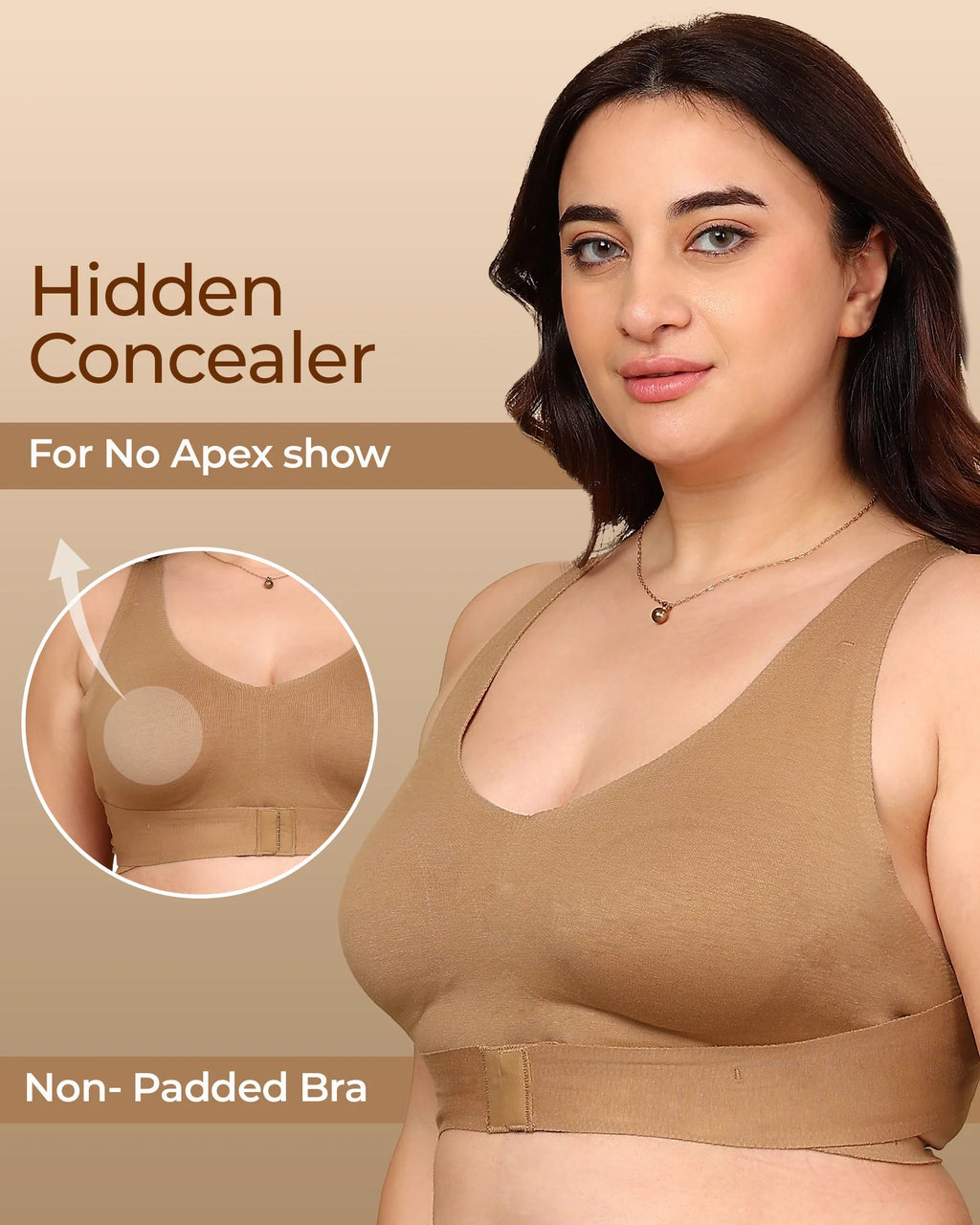 Swanz  Bonded Breathable Cotton Non-Padded Gym Bra with Posture Support (SB-995)