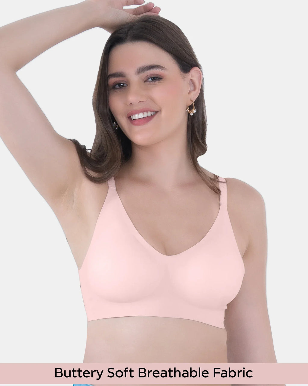 Swanz  Bonded Polyamide Full-Coverage Padded Bra (SB-968) (Rose)