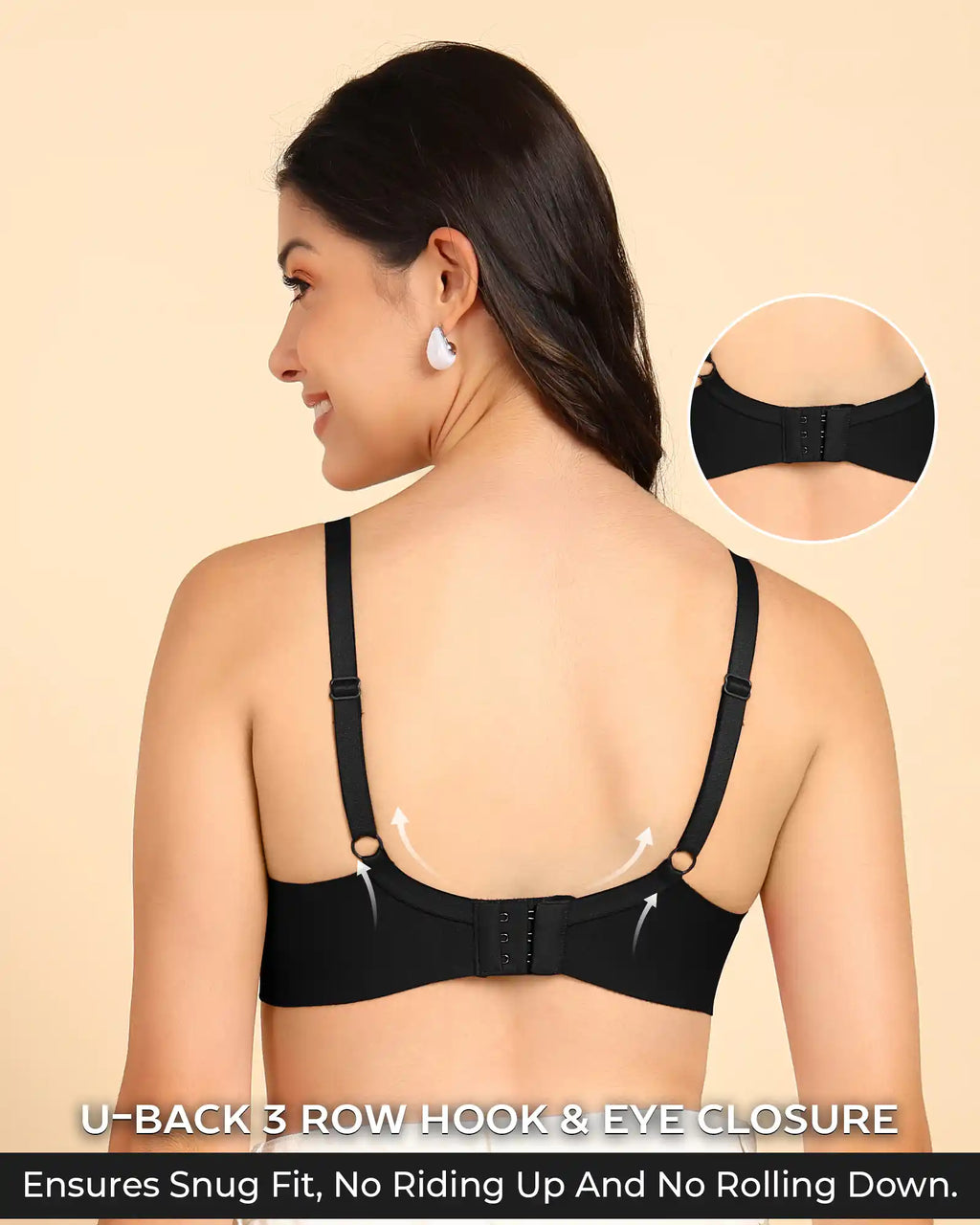 Swanz  Bonded Breathable Cotton Push-Up 3/4-Coverage Maximiser Bra (Level 2 Padding) (SB-97015)