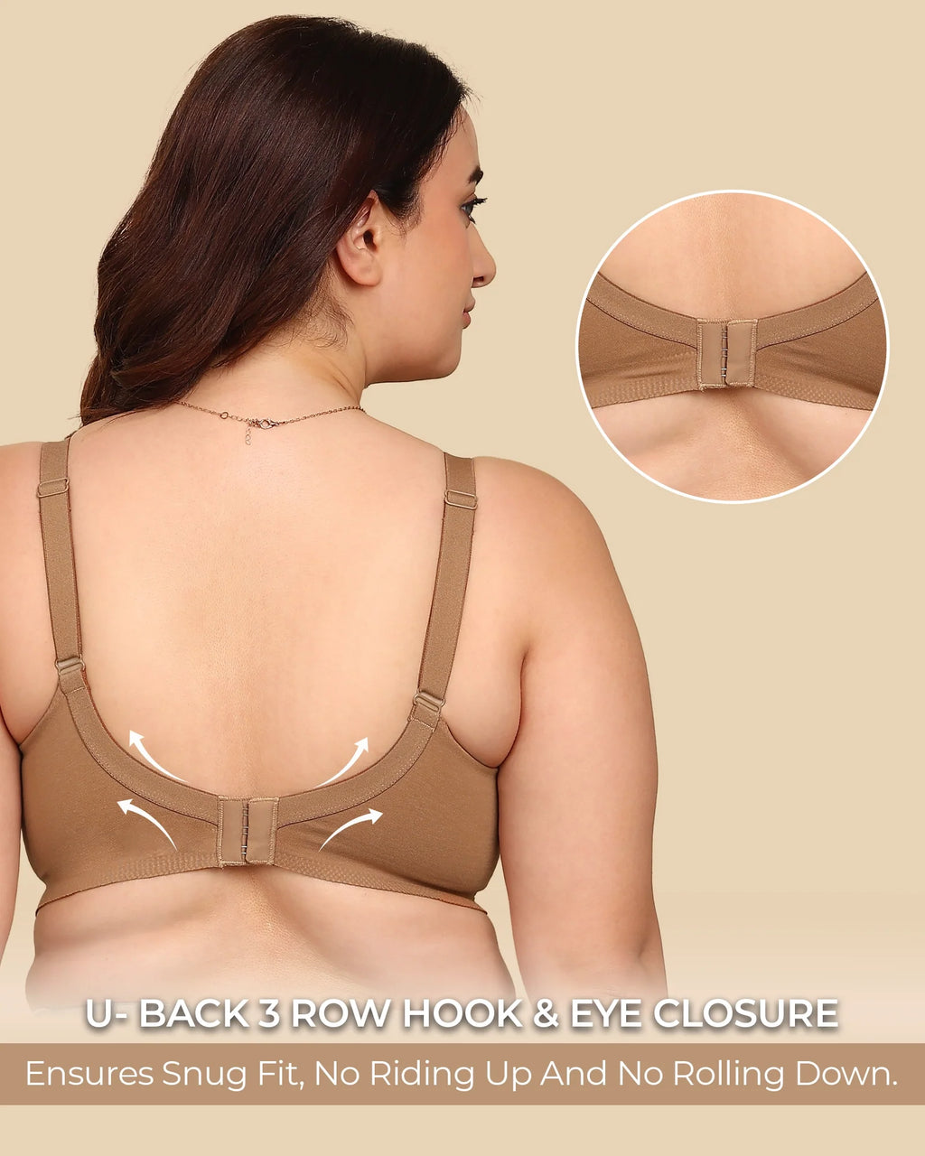 Swanz  Bonded Breathable Cotton Plus-Size Padded M-Frame Minimiser (SB-9203)