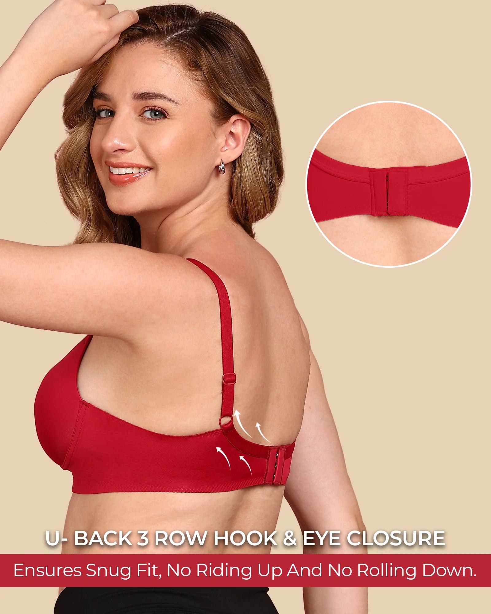 Swanz  Bonded Polyamide Push-Up 3/4 Coverage Bra (Level 3 Padding) (SB-95301)